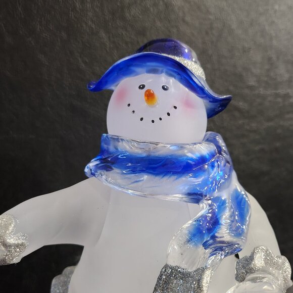 11 Inch, Holiday Frosted Ice Skating, Snow Lady, Christmas Decor - Picture 2 of 10